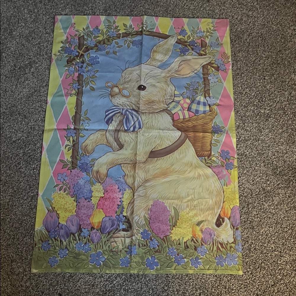 Colorful Easter Bunny Toland Flag